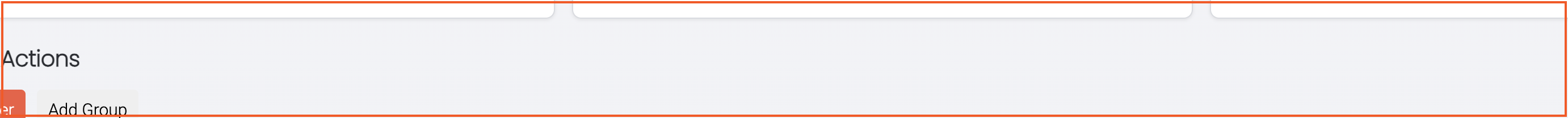 Quick Actions buttons on the administrator dashboard